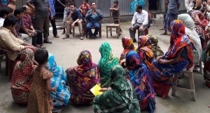 The Chairperson of MOMODa Foundation visits the project areas in Gaibandha