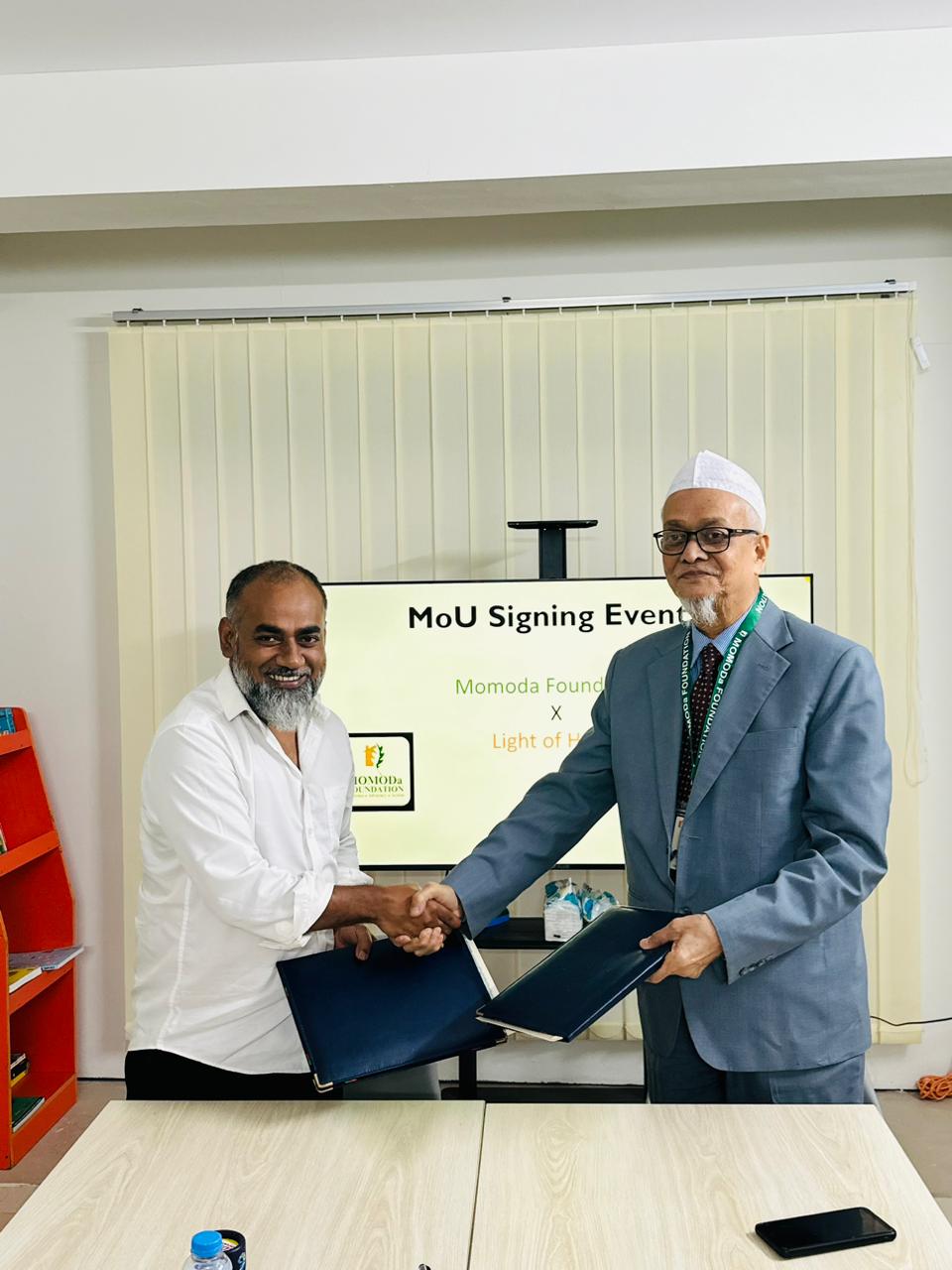 The MoU Signing Ceremony between MOMODa FOUNDATION and Light of Hope Ltd