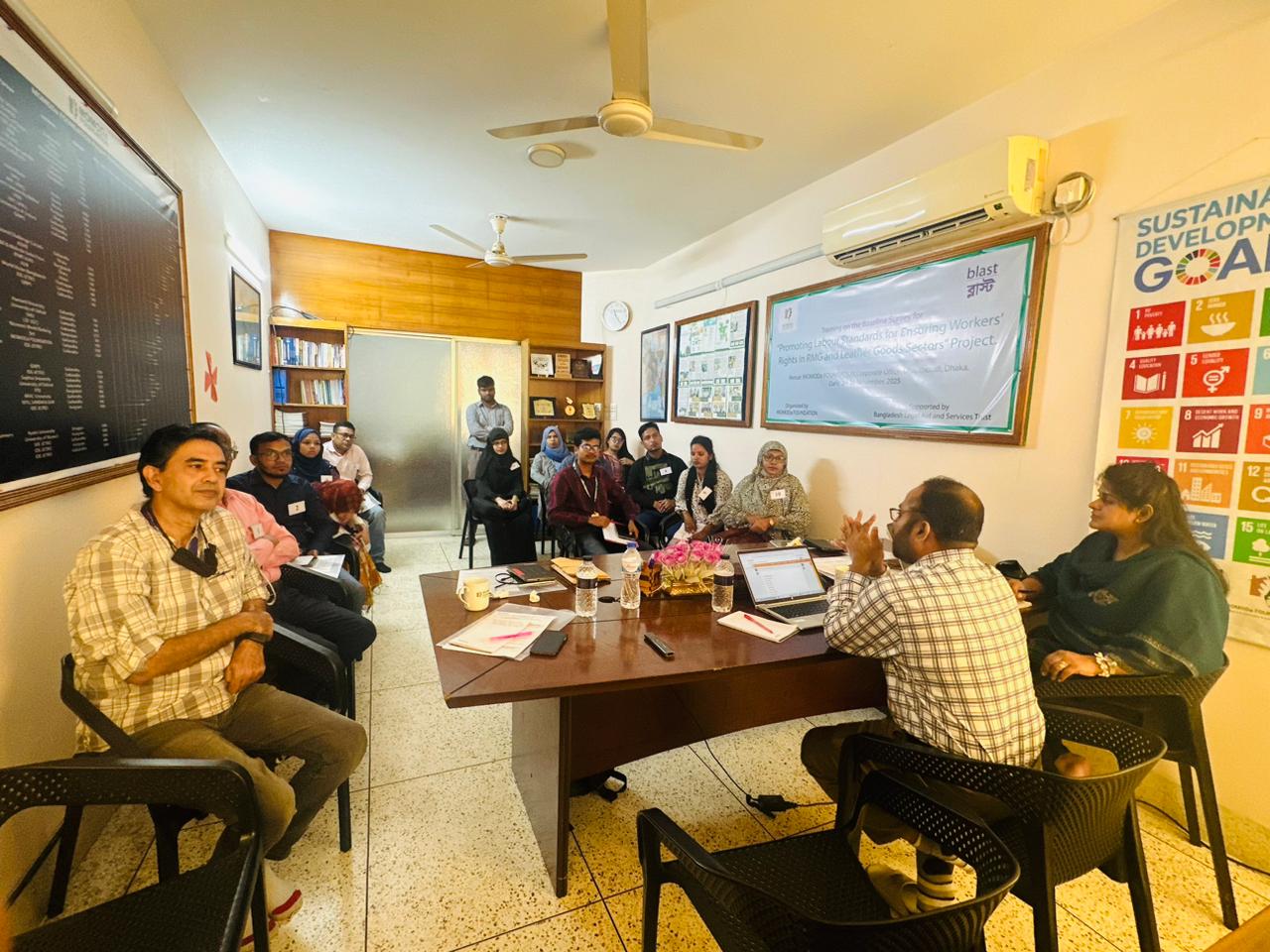 The Training on the Baseline Survey for the project “Promoting Labour Standards for Ensuring Workers’ Rights in RMG and Leather Goods Sectors” is being held today!