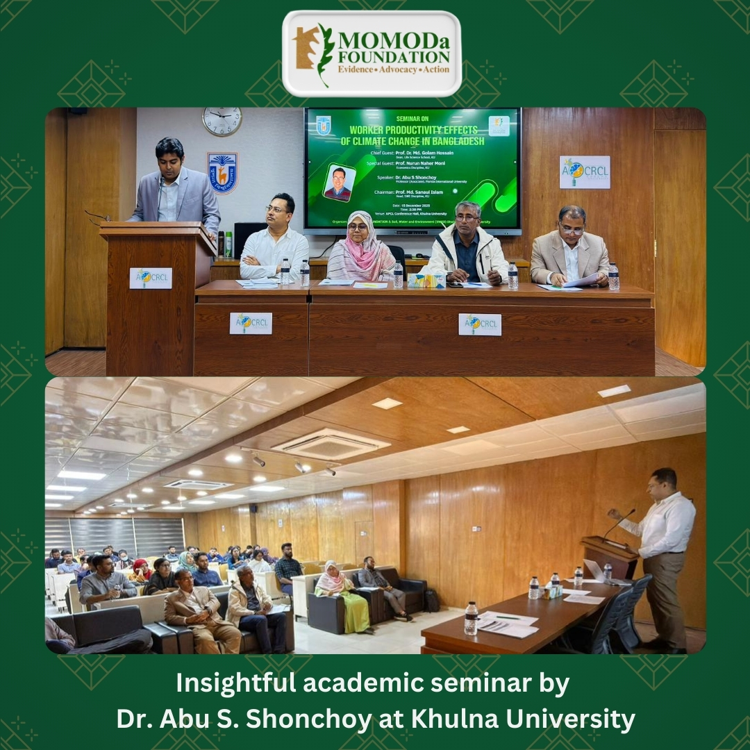 Insightful academic seminar by Dr. Abu S. Shonchoy at Khulna University