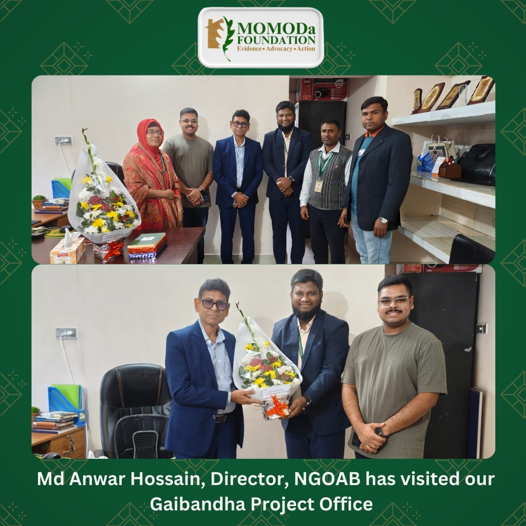 Md Anwar Hossain, Director of NGOAB, visited the Gaibandha Project Office of MOMODa FOUNDATION.
